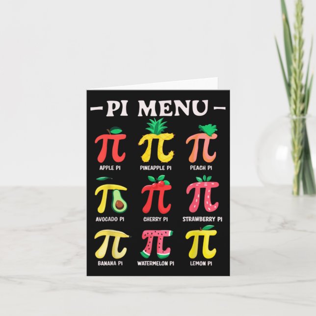 Pie Menu Funny Pi Day Pi 3.14 Math Teacher Pi Symb (Front)