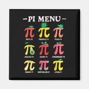 Pie Menu Funny Pi Day Pi 3.14 Math Teacher Pi Symb Magnet