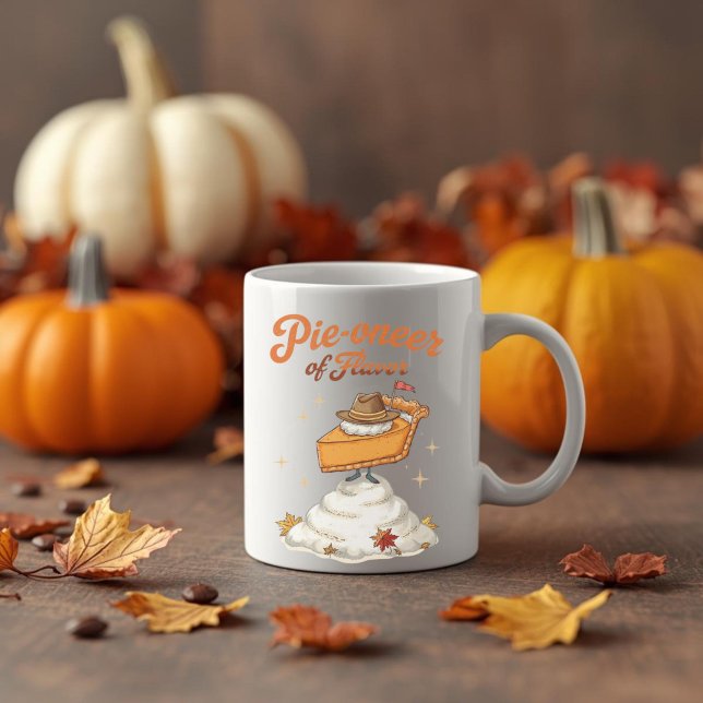 Pie-oneer of Flavour - Pumpkin Pie Thanksgiving Coffee Mug (Creator Uploaded)