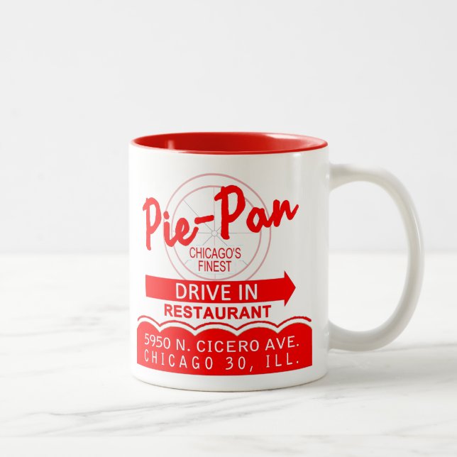 Pie-Pan Drive-In Restaurant, Chicago, Illinois Two-Tone Coffee Mug (Right)