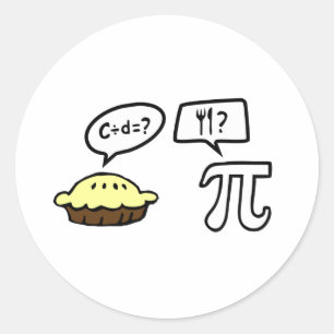 Pie & Pi Classic Round Sticker