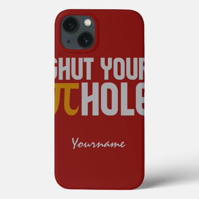 "Pie (pi) Hole" custom monogram cases (Back)