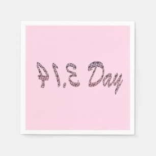 Pie Pink Pi Day Napkin