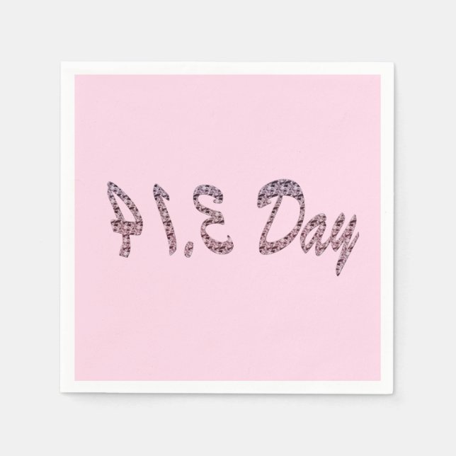 Pie Pink Pi Day Napkin (Front)