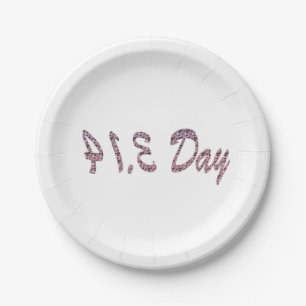 Pie Pink Pi Day Paper Plate