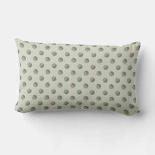 Pie Polkadot" Sage & Tonal Cream Lumbar Cushion