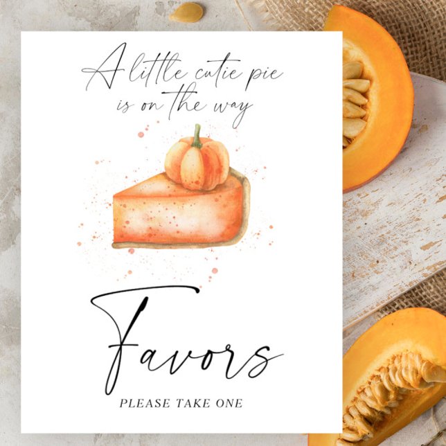 Pie pumpkin fall baby shower - Favours Poster (Creator Uploaded)
