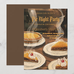Pie Sharing Night Party Invitation – Sweet & Cosy 