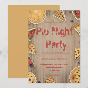 Pie Sharing Night Party Invitation – Sweet & Cosy