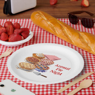 Pie Sharing Night Party  Paper Plate