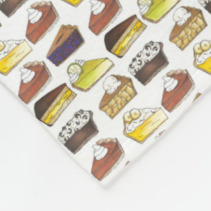 Pie Slice Apple Pumpkin Banana Key Lime Blueberry Fleece Blanket