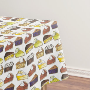 Pie Slice Apple Pumpkin Banana Key Lime Blueberry Tablecloth
