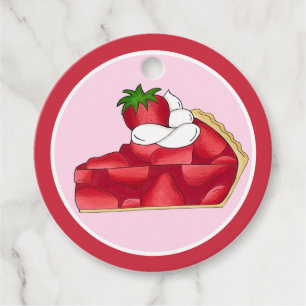 Pie Social Party Dessert Bake Sale Strawberry Favour Tags