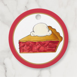 Pie Social Party Dessert Bake Sale Strawberry Favour Tags