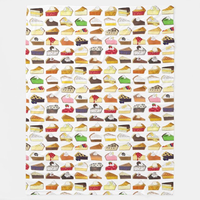 Pie Social Pi Day Slices Bake Sale Dessert Food Fleece Blanket (Front)