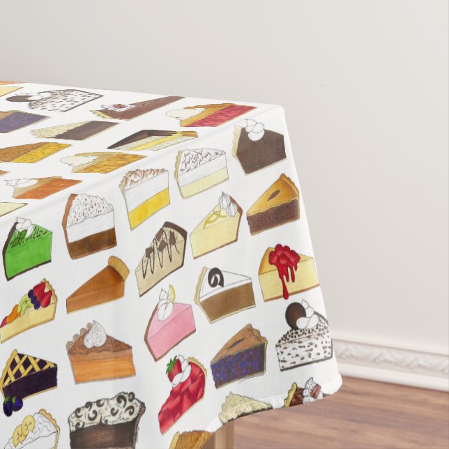 Pie Social Pi Day Slices Bake Sale Dessert Food Tablecloth (In Situ)