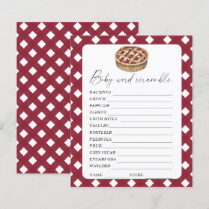Pie - Word scramble baby shower game