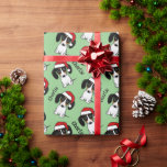 Piebald Dachshund Christmas Custom Name Cute Dog Wrapping Paper<br><div class="desc">Piebald Coloured Dachshund Lover’s Christmas Wrapping Paper. Funny wiener dog wearing a Santa hat. Personalise with name or other text. The perfect custom holiday gift wrap for Doxie lovers! Visit Jenn’s Doodle World for even more weenie dog Christmas designs and dog lover’s holiday gifts.</div>
