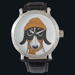 Piebald Dachshund Cute Hipster Dog Watch<br><div class="desc">This Piebald Dachshund wrist watch is available in assorted styles for men, women and kids. A cool fashion accessory that makes a great gift for Doxie lovers. Visit Jenn’s Doodle World for many more stylish dog breed watches.</div>