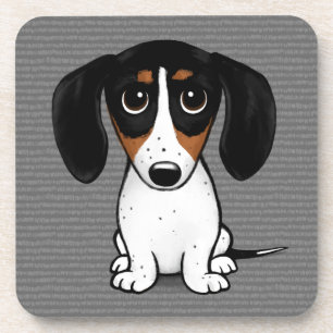 Piebald Dachshund Cute Puppy Dog Coaster