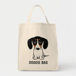 Piebald Dachshund   Cute Puppy Dog Custom Tote Bag
