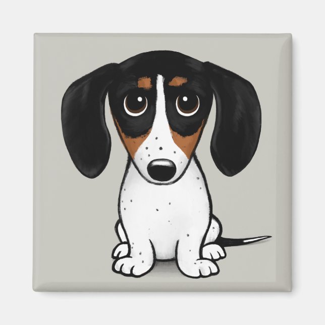 Piebald Dachshund | Cute Puppy Dog Magnet (Front)