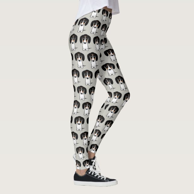 Piebald Dachshund | Cute Puppy Dog Patterned Leggings (Right)