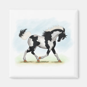 Piebald Overo Pinto Horse Magnet