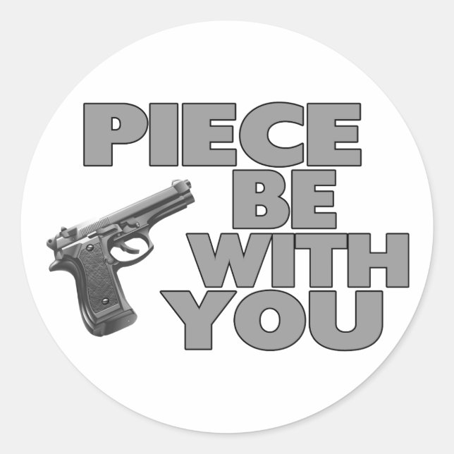 Piece Be With You Classic Round Sticker (Front)