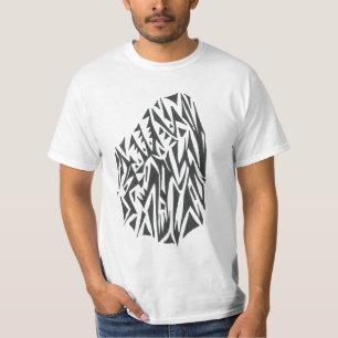 Piece Black White Abstract Tribal Tattoo Art T-Shirt