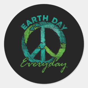 Piece Everyday Earth Day Classic Round Sticker