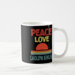 Piece Love Candlepin Bowling Funny Coffee Mug