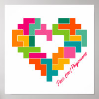 Piece, Love & Polyominoes Print