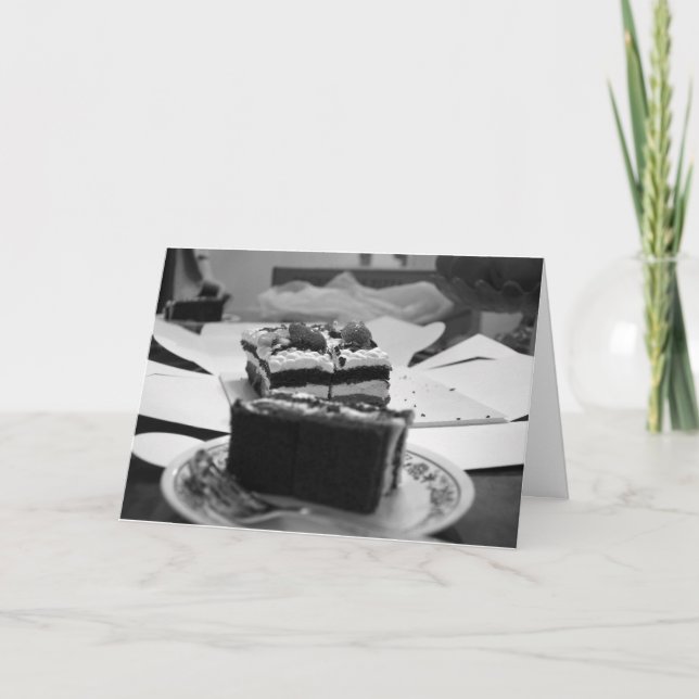 Piece of Cake Belated Birthday Card (Front)