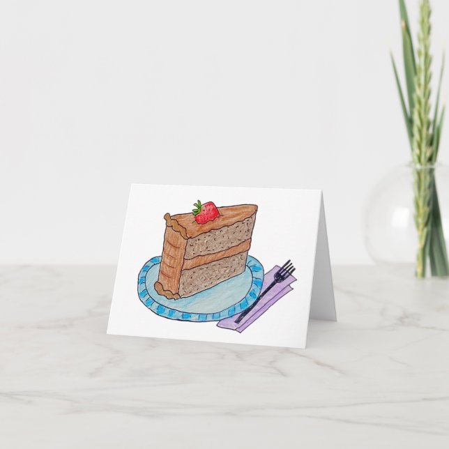 Piece of Cake Birthday Card (Front)