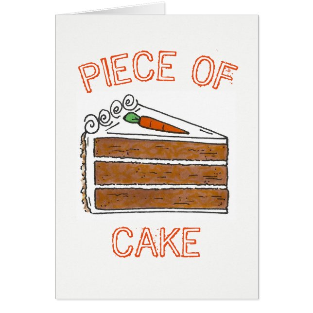 Piece of Cake Orange Carrot Cake Slice Baking Food (Front)