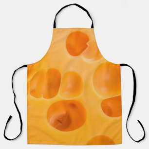 Piece of cheese isolated. apron