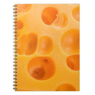 Piece of cheese isolated. notebook