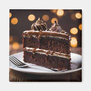 Piece Of Chocolate Cake Magnet