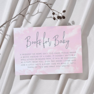 Piece of Heaven Girl Baby Shower Books for Baby Enclosure Card