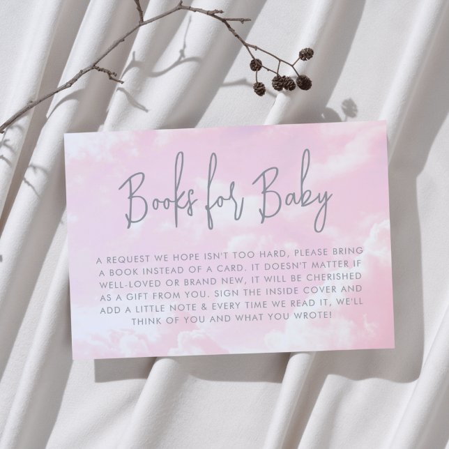 Piece of Heaven Girl Baby Shower Books for Baby Enclosure Card (Creator Uploaded)