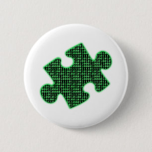 Piece of information 6 cm round badge