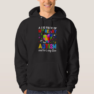 Piece Of My Heart Has Autism He's My Son Autistic Hoodie