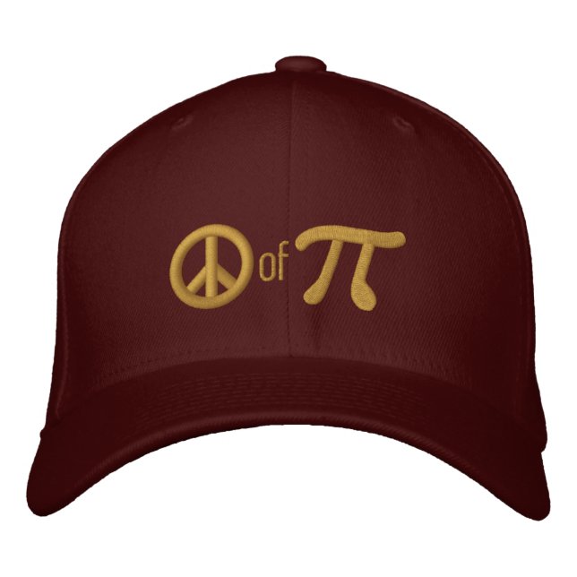 Piece of Pie as in Peace of Pi Embroidered Hat (Front)