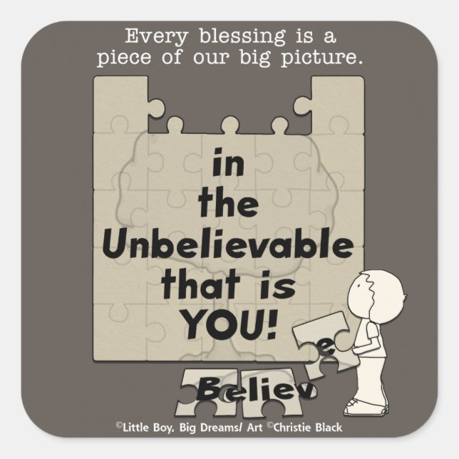 Piece of the Big Picture Square Sticker (Front)