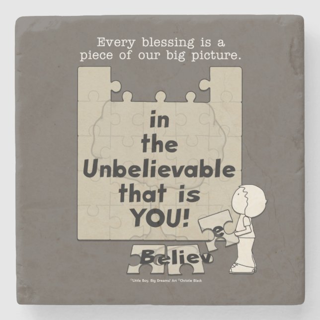 Piece of the Big Picture Stone Coaster (Front)