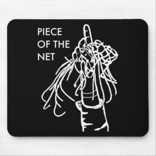 Piece Of The Net (white) Sticker Mouse Pad