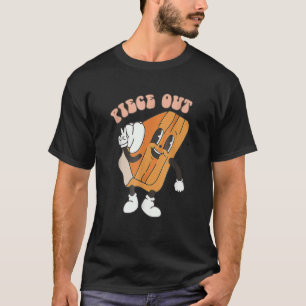 Piece Out Pumpkin Pie Retro Thanksgiving Fall Vibe T-Shirt