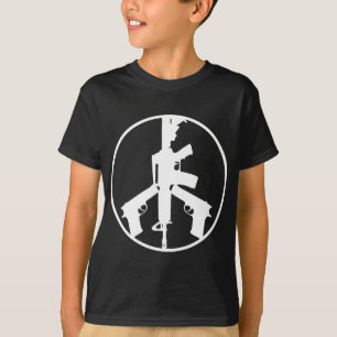 Piece Peace Guns Black T-Shirt   U.S. Custom Ink