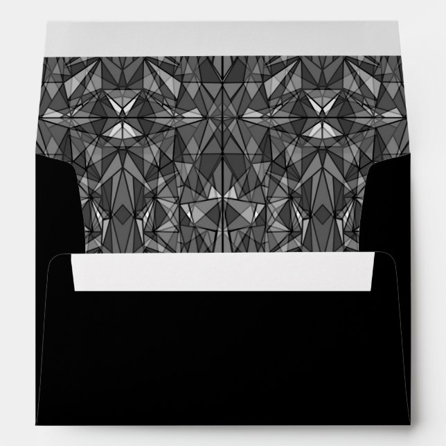 PiecedLayered 2x2 BandW Envelopes (Back (Bottom))
